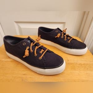 Women's Sperry's Black Canvas Size 9